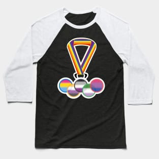 LGBTQIA+ medal Baseball T-Shirt